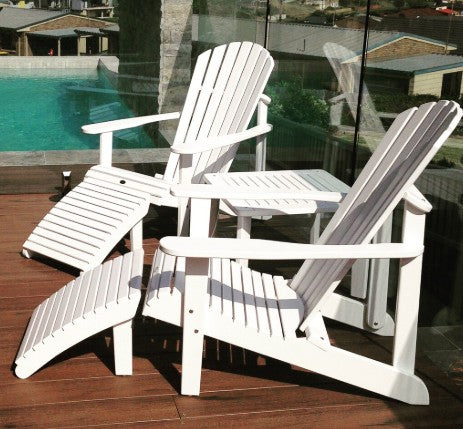 3 Piece Footrest white